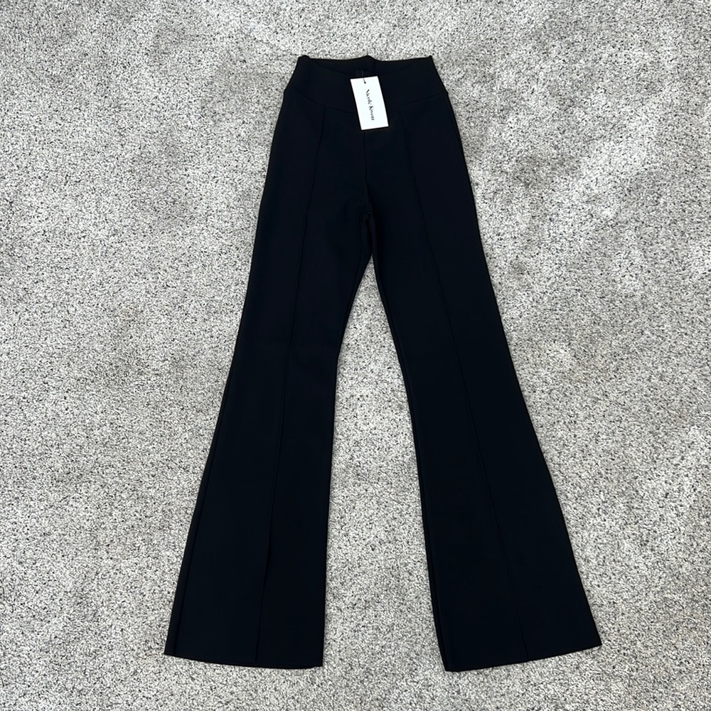 Nicole Kwon black slit pant